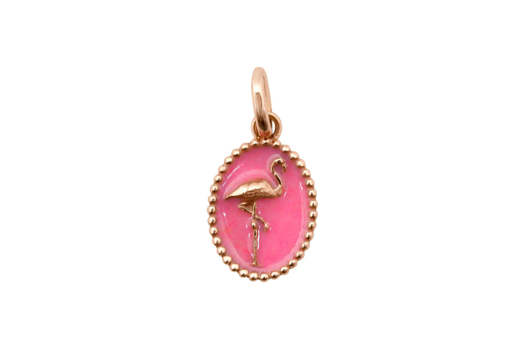 Pendentif flamant rose de Gigi Clozeau