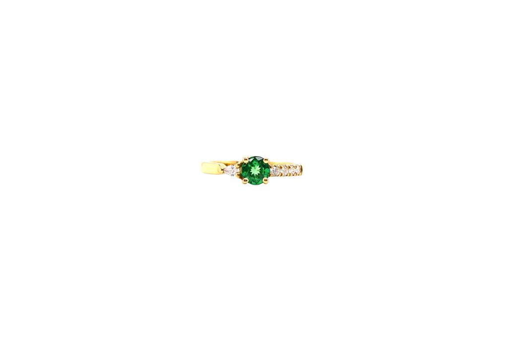 Bague Comète Tsavorite Diamant